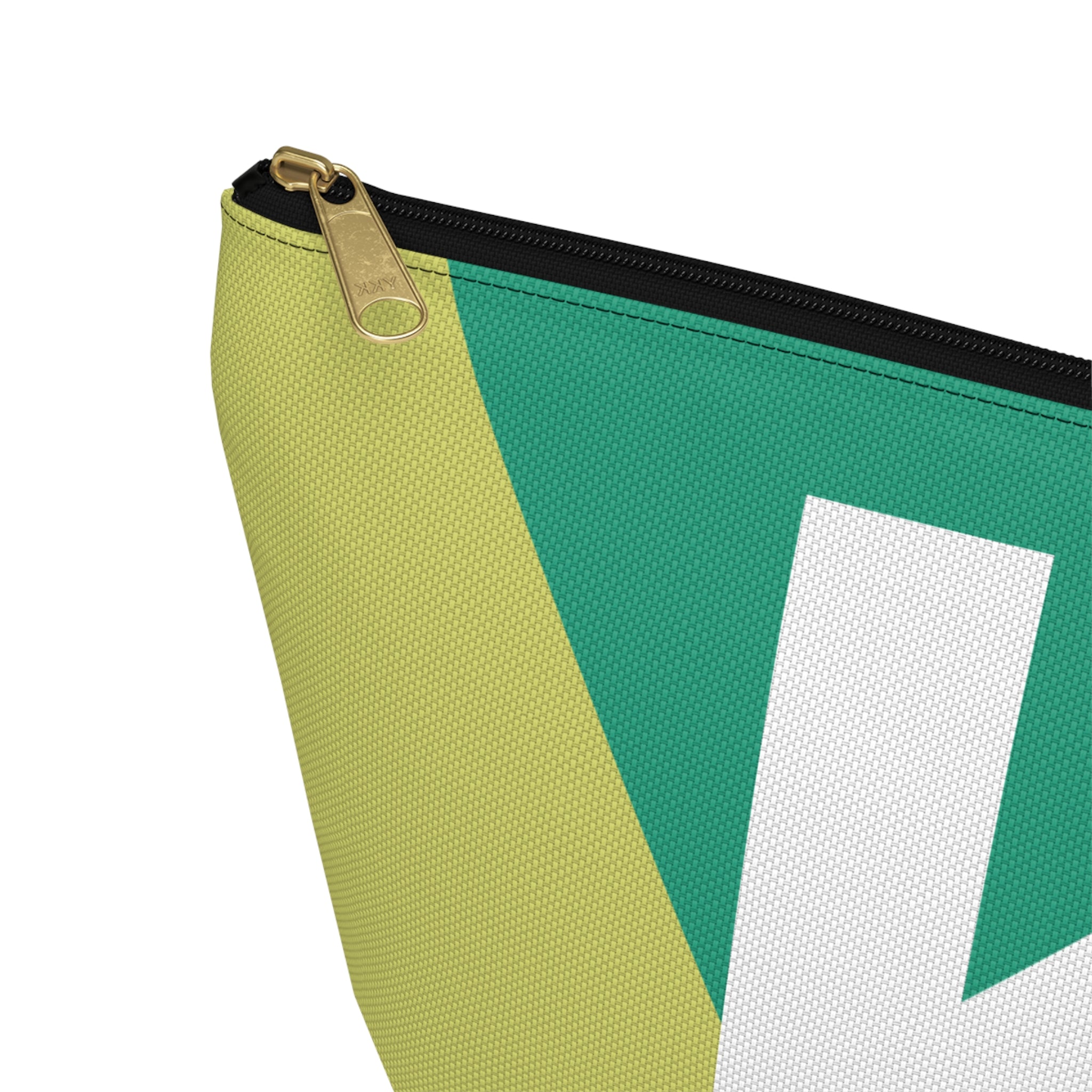 Initials Colorblock Accessory Pouch — Monogram K T-Bottom Cosmetic Bag