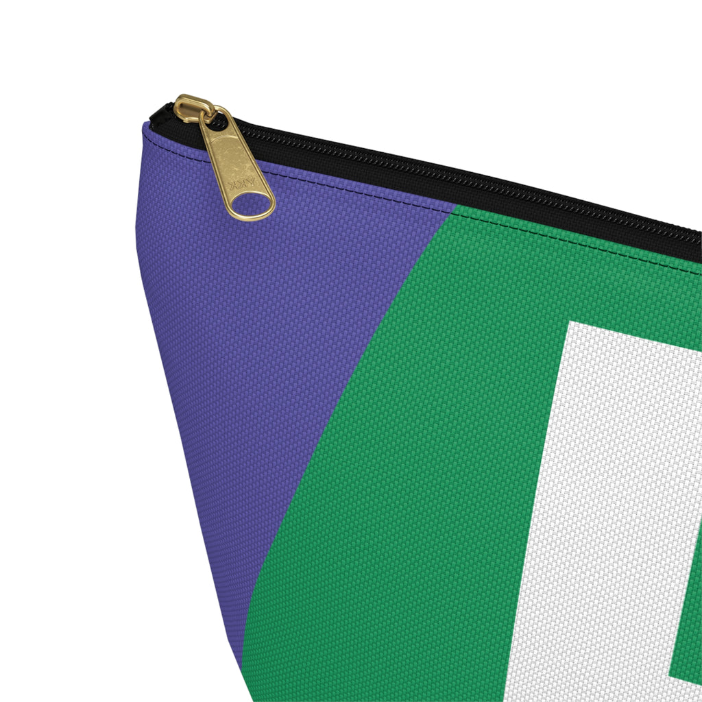 Initials Colorblock Accessory Pouch — Monogram E T-Bottom Cosmetic Bag
