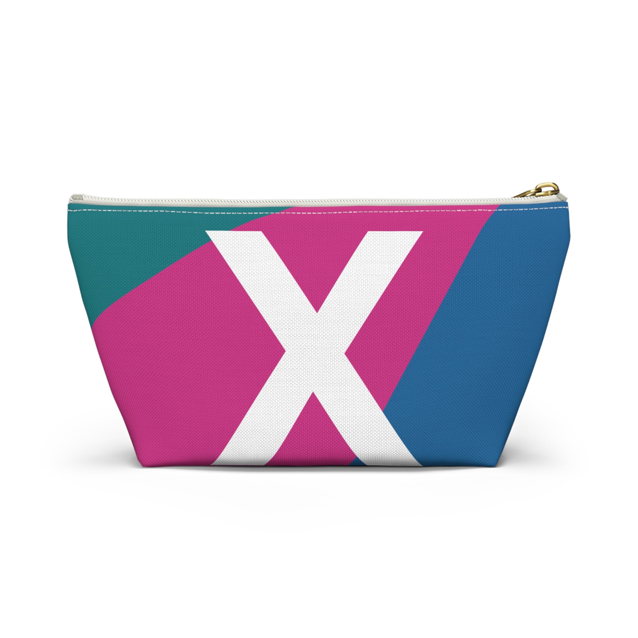 Initials Colorblock Accessory Pouch — Monogram X T-Bottom Cosmetic Bag