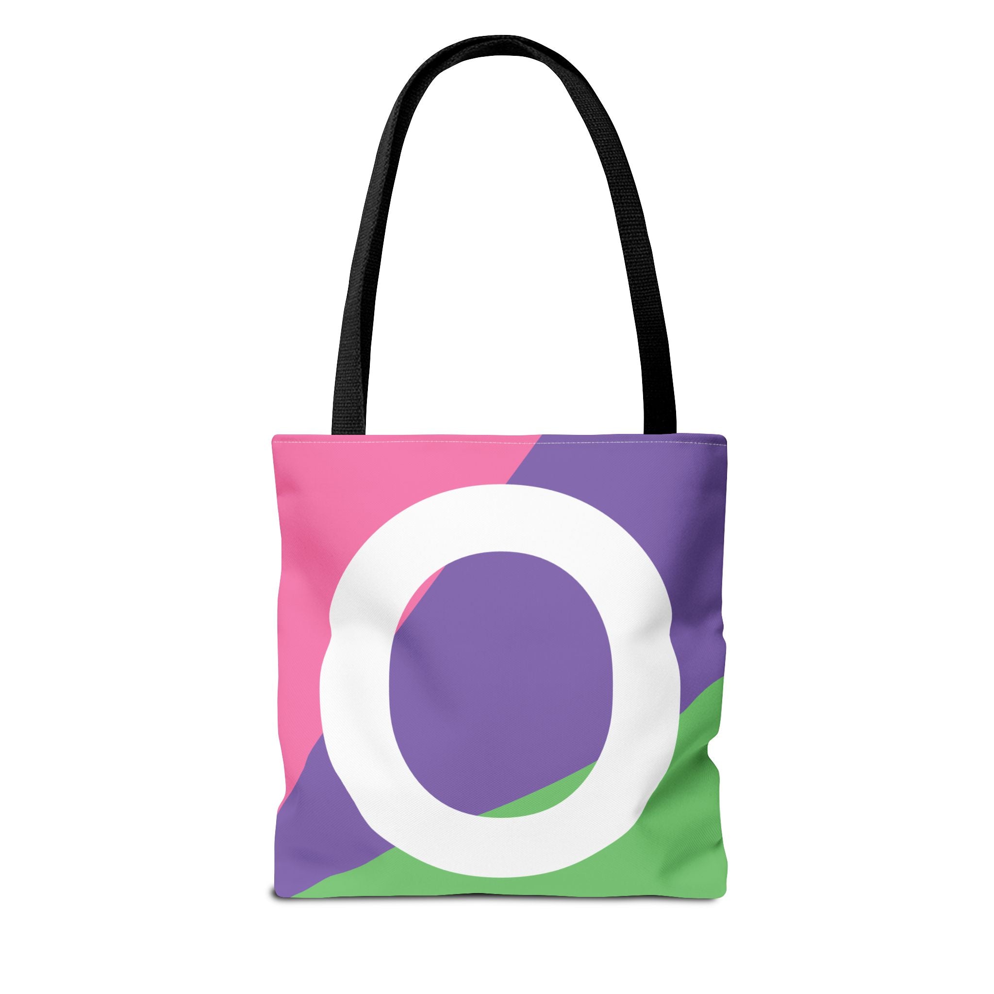 Monogram 'O' Colorblock Tote Bag — Personalized Initial O Shoulder Tote