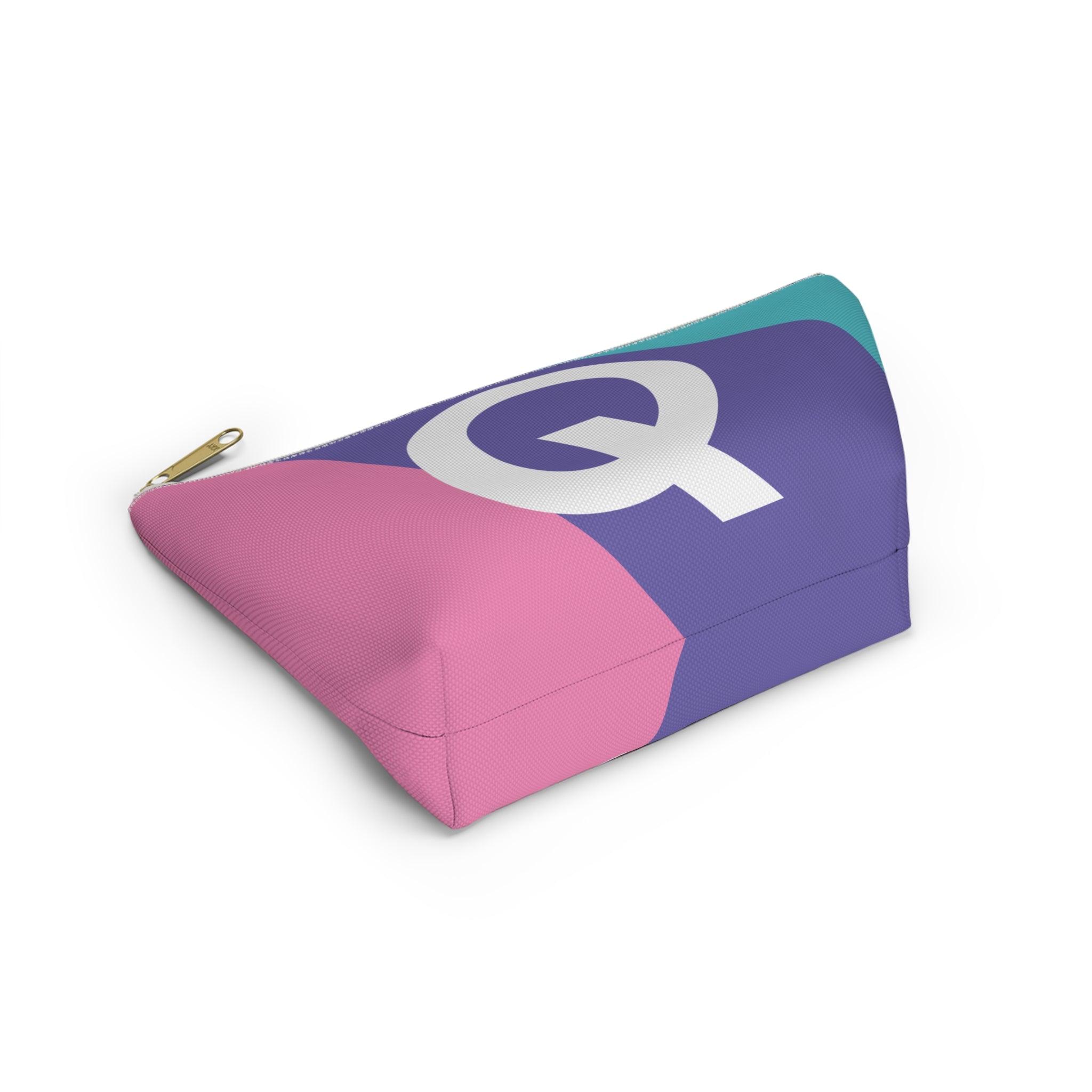 Colorblock Accessory Pouch — Monogram Q T-Bottom Cosmetic Bag