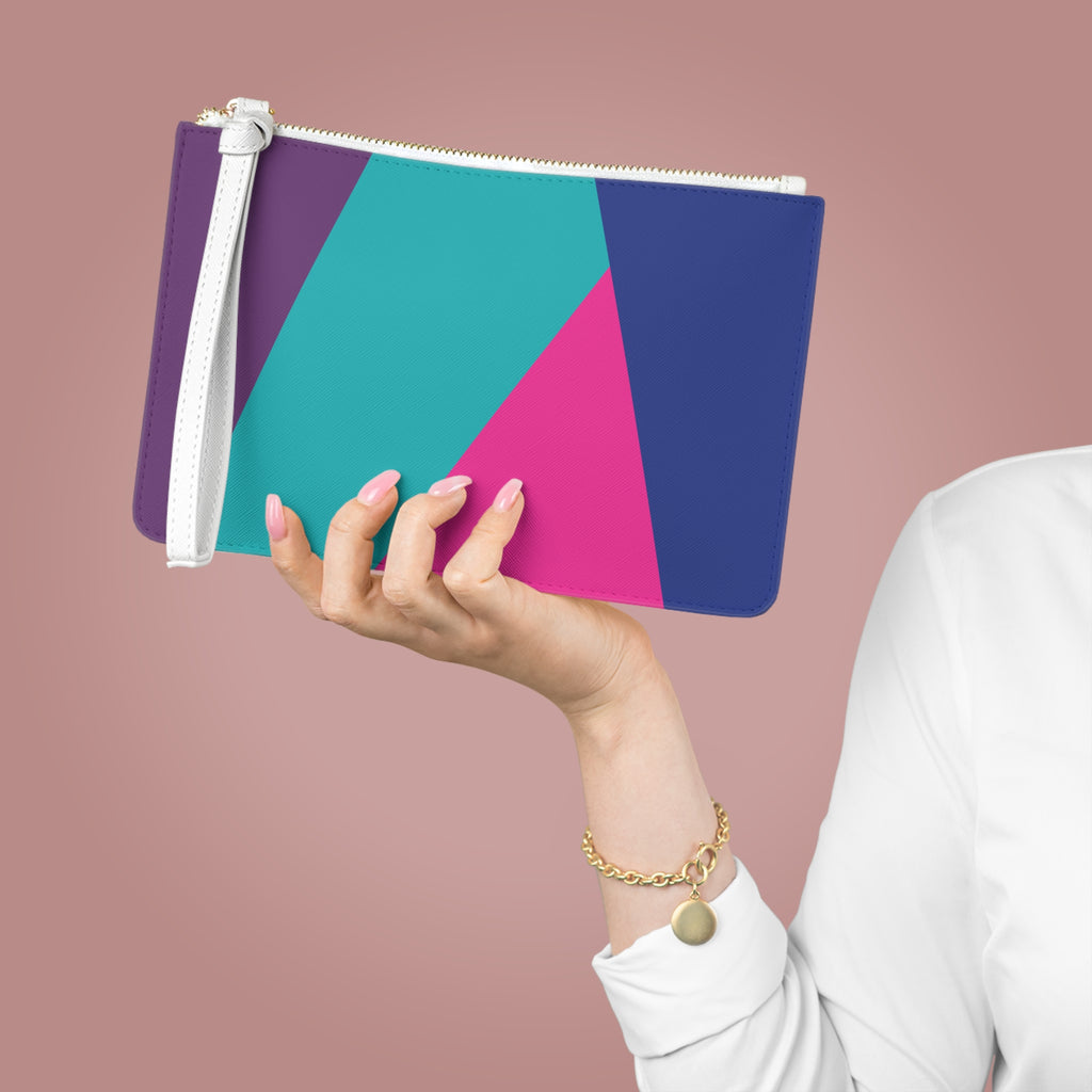 Retro Colorblock Clutch Bag | 80s & 90s Inspired