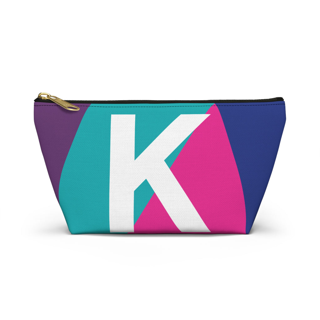 Colorblock Accessory Pouch — Monogram K T-Bottom Cosmetic Bag