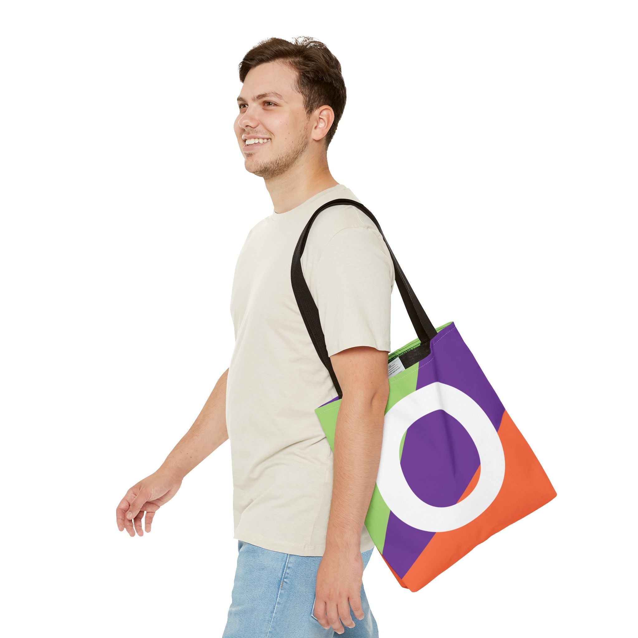 Monogram 'O' Colorblock Tote Bag — Personalized Initial O Shoulder Tote