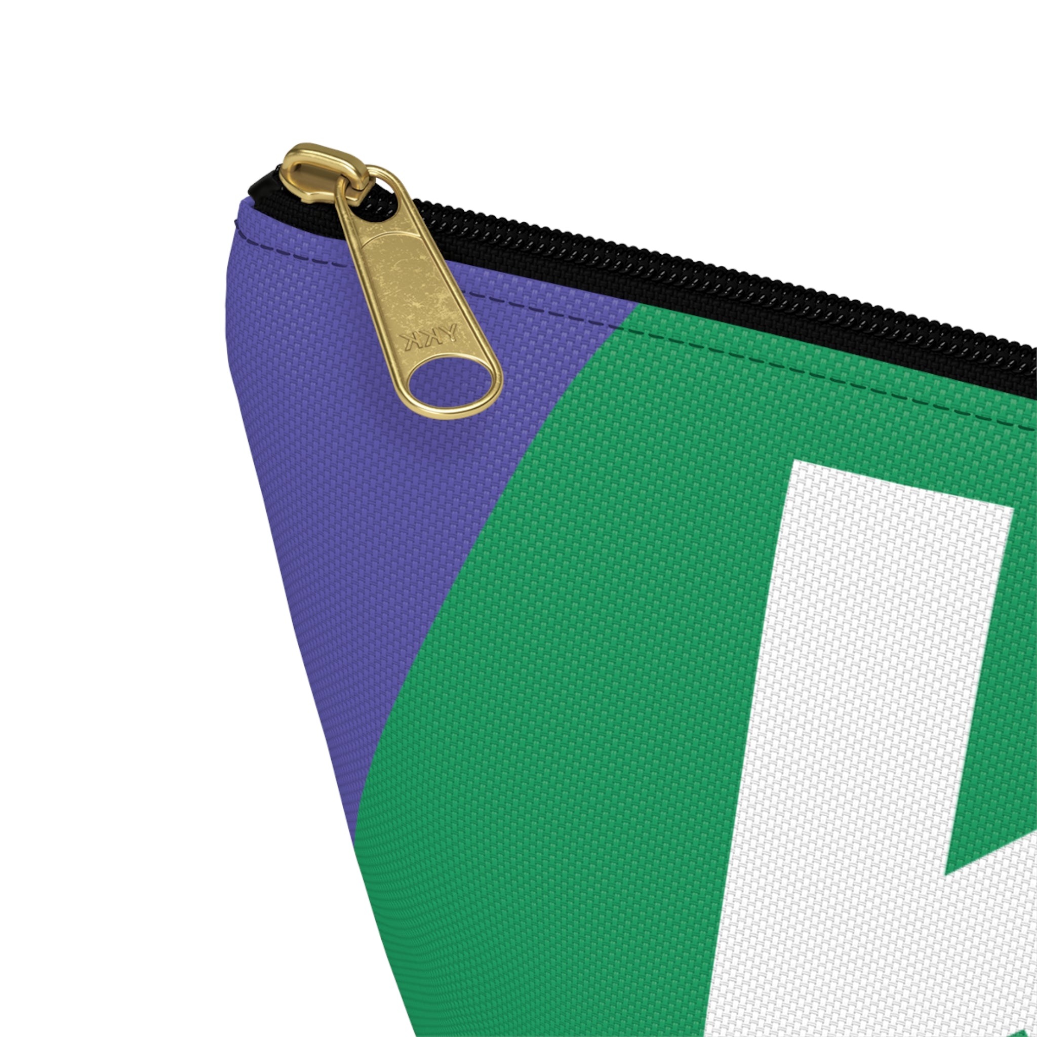Initials Colorblock Accessory Pouch — Monogram K T-Bottom Cosmetic Bag