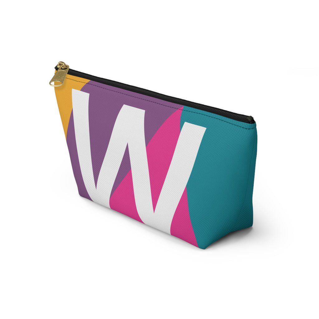 Colorblock Accessory Pouch — Monogram W T-Bottom Cosmetic Bag