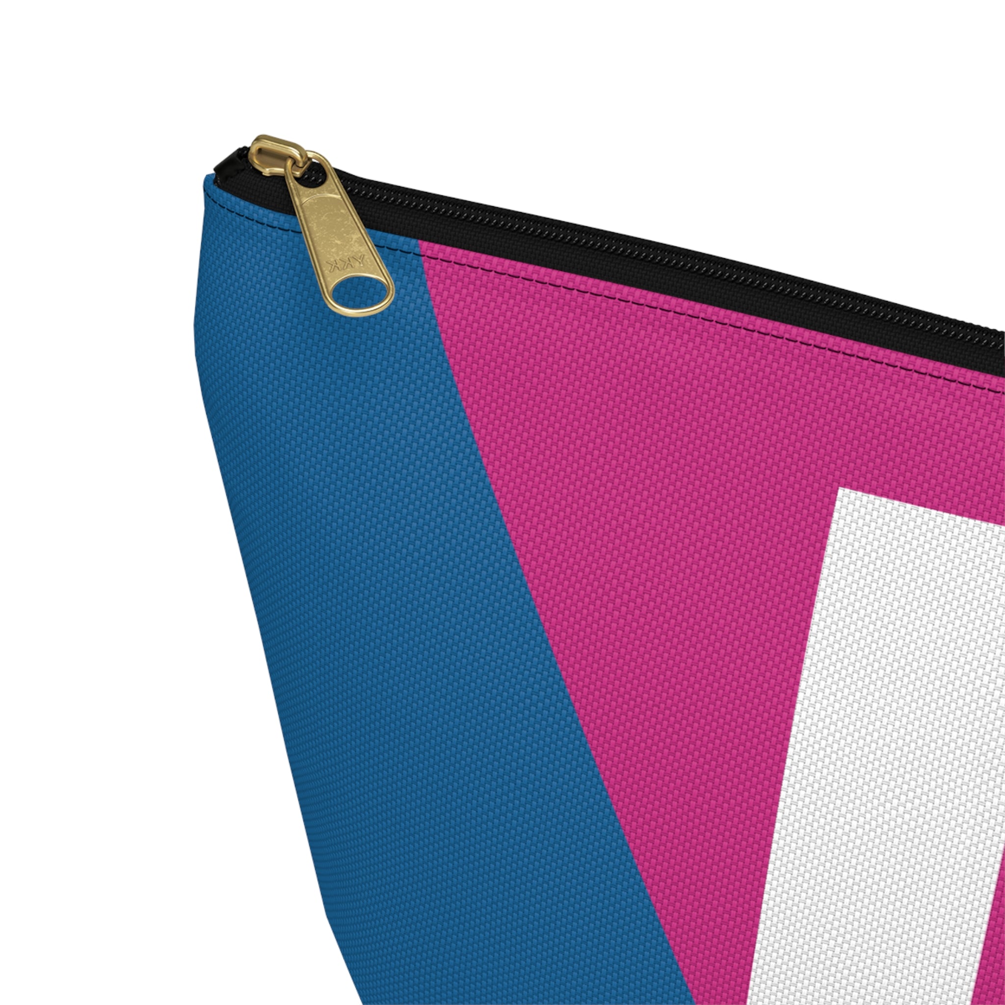 Initials Colorblock Accessory Pouch — Monogram L T-Bottom Cosmetic Bag