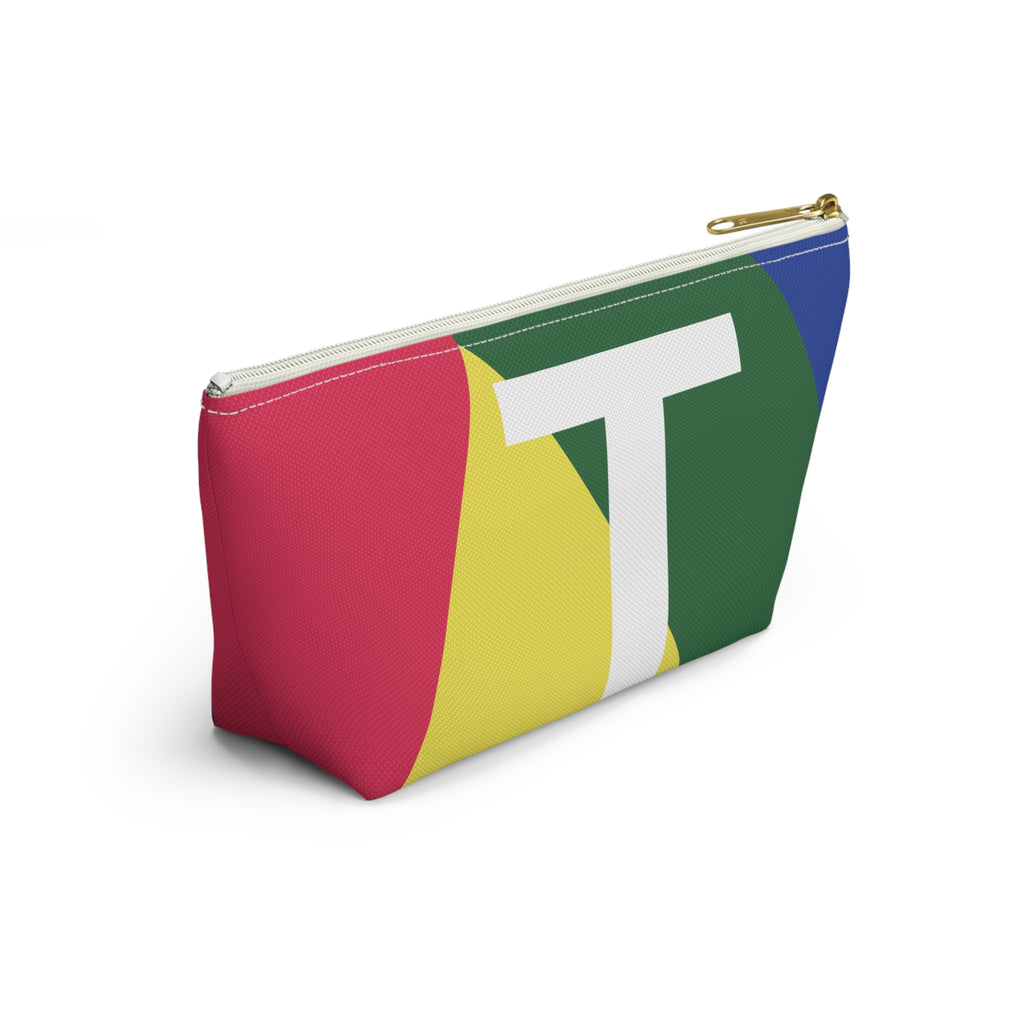 Colorblock Accessory Pouch — Monogram T T-Bottom Cosmetic Bag