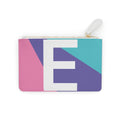 Initial E Mini Clutch — Colorblock Monogram Wristlet Wallet