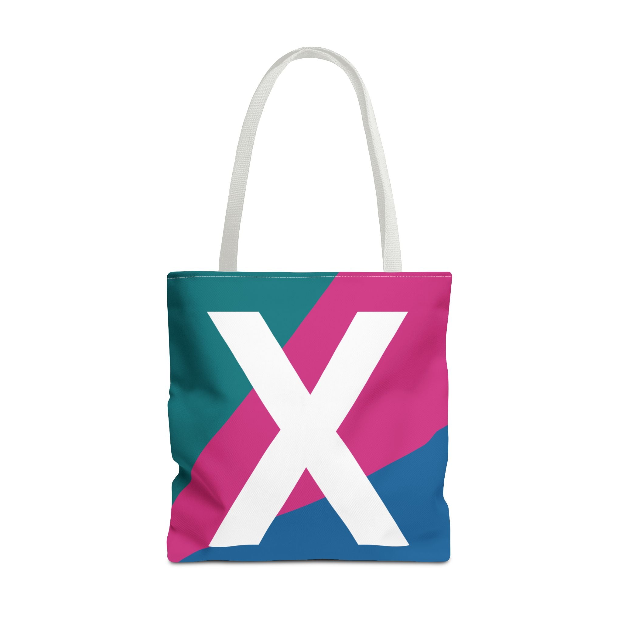 Monogram 'X' Colorblock Tote Bag — Personalized Initial X Shoulder Tote