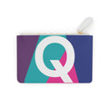 Initial Q Mini Clutch — Colorblock Monogram Wristlet Wallet
