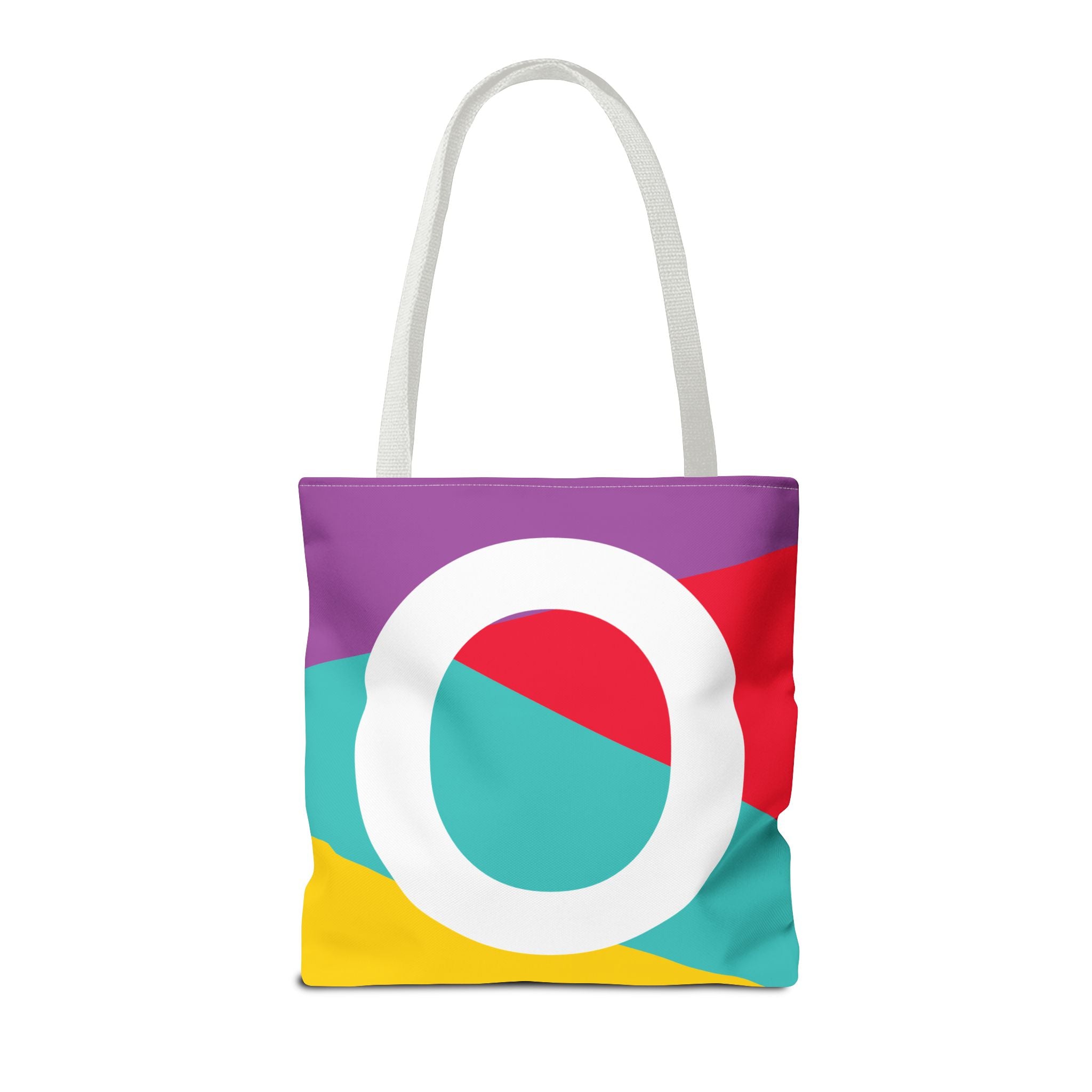 Monogram 'O' Colorblock Tote Bag — Personalized Initial O Shoulder Tote