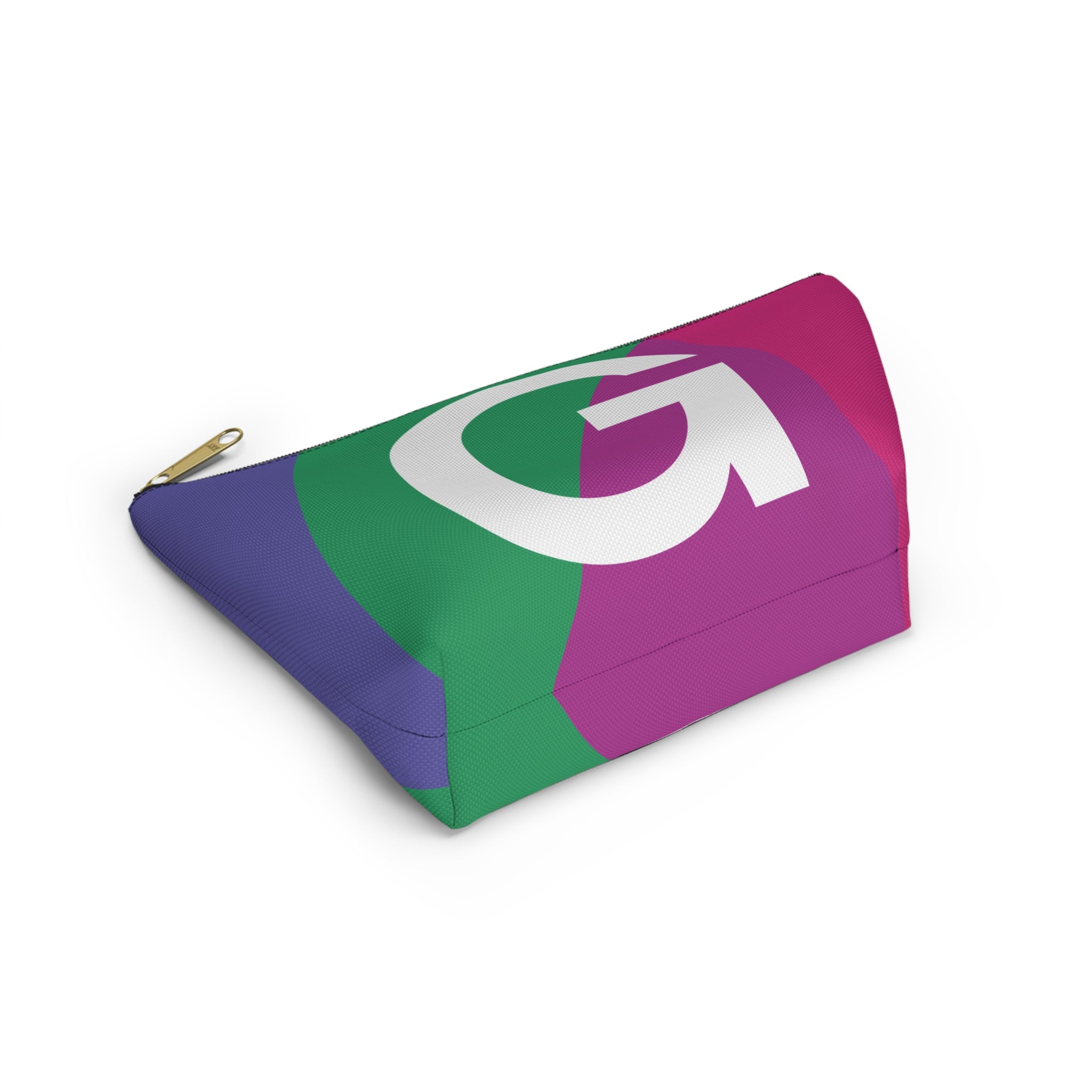 Initials Colorblock Accessory Pouch — Monogram G T-Bottom Cosmetic Bag