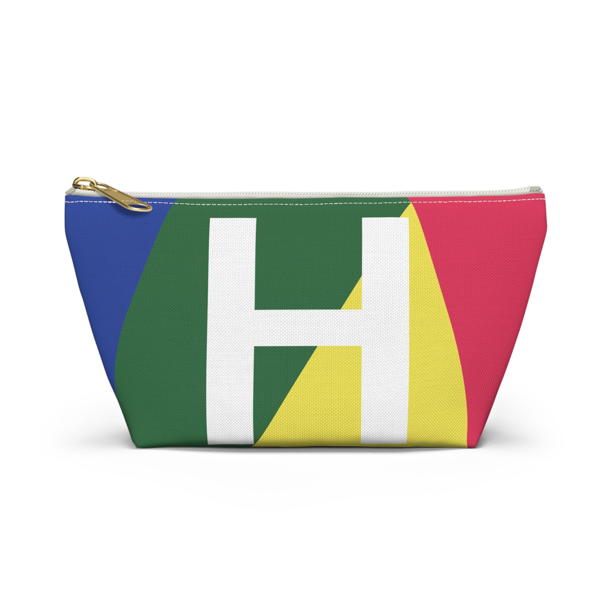 Initials Colorblock Accessory Pouch — Monogram H T-Bottom Cosmetic Bag