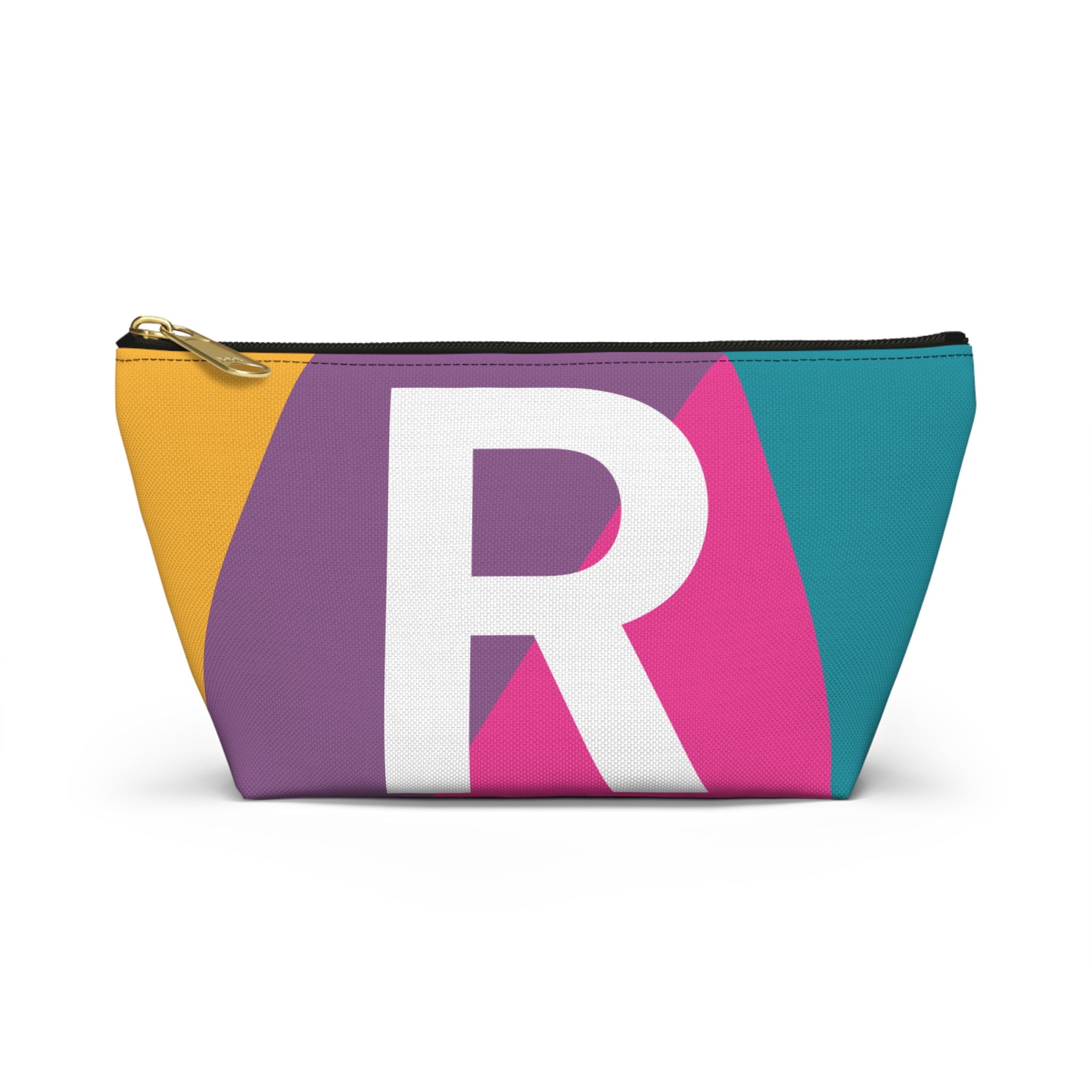 Colorblock Accessory Pouch — Monogram R T-Bottom Cosmetic Bag