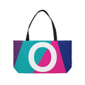 Personalized 'O' Colorblock Tote Bag — Monogram Weekender Tote