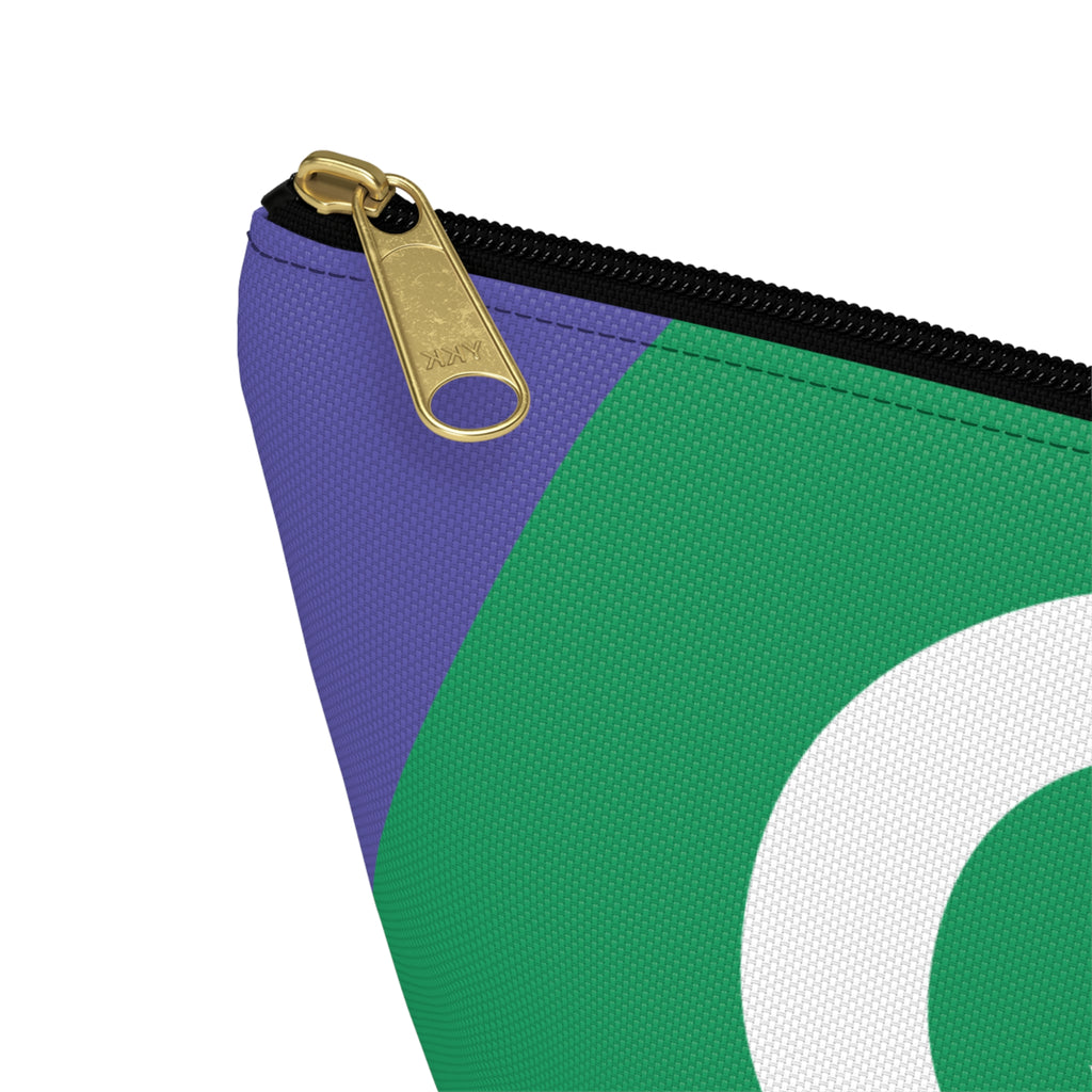 Initials Colorblock Accessory Pouch — Monogram Q T-Bottom Cosmetic Bag