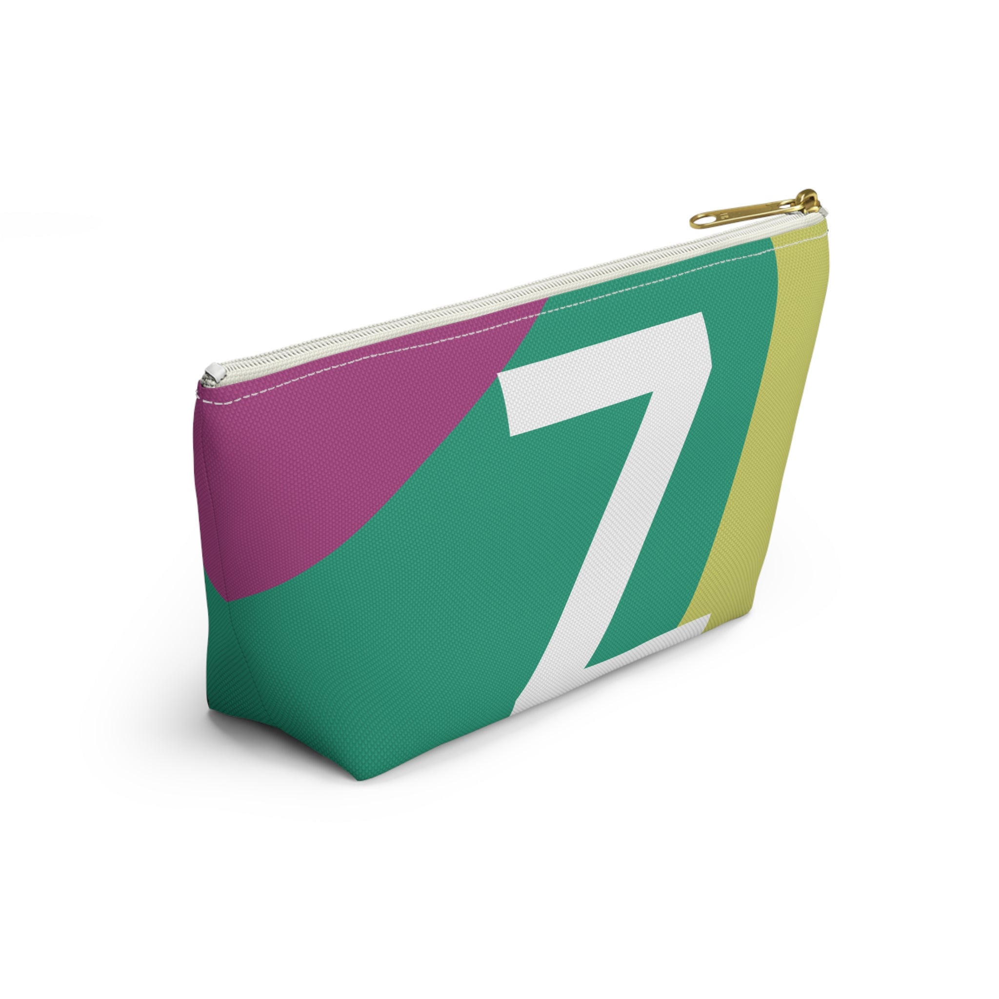 Initials Colorblock Accessory Pouch — Monogram Z T-Bottom Cosmetic Bag