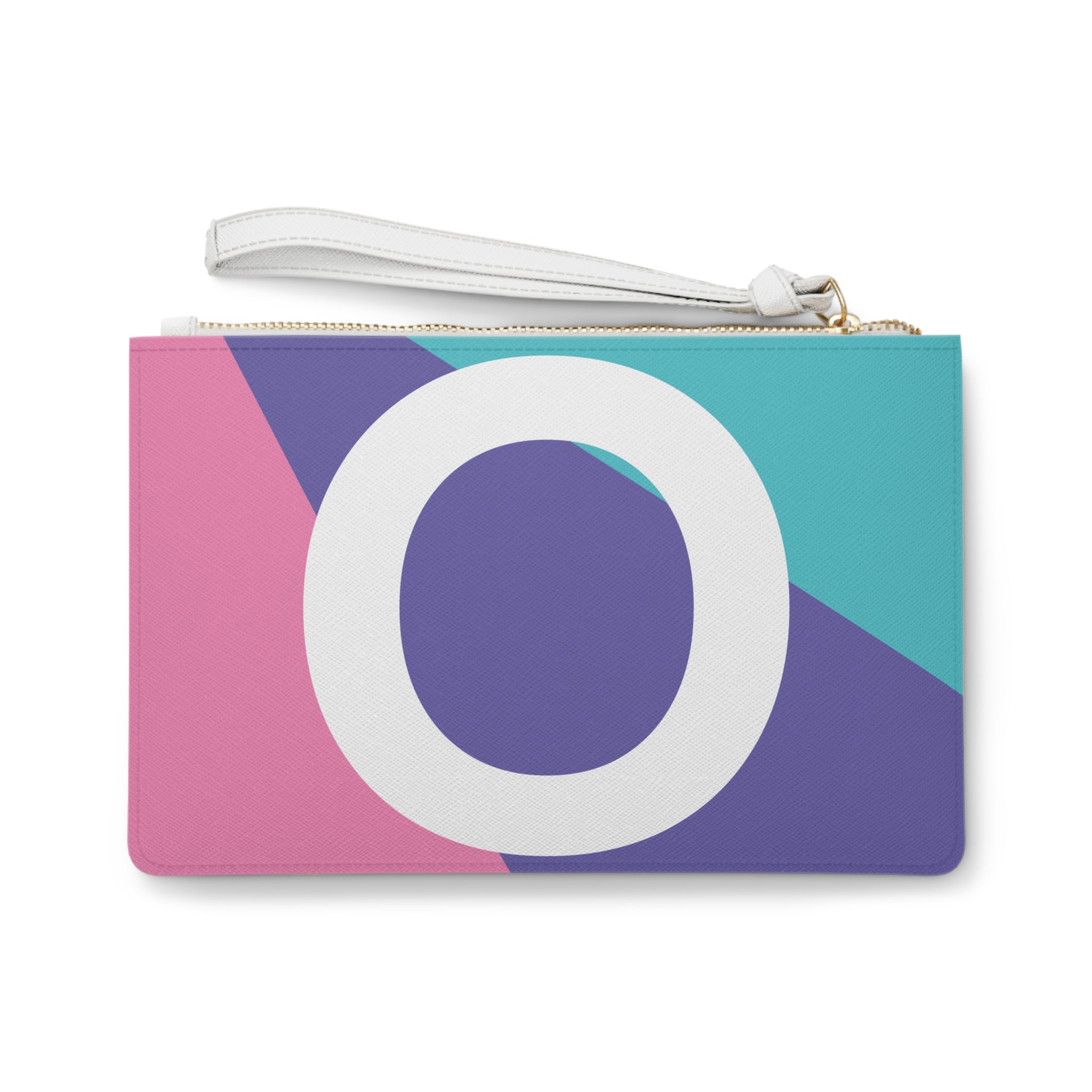 Monogram 'O' Colorblock Clutch Bag — Bold Geometric Wristlet for Everyday & Gifts