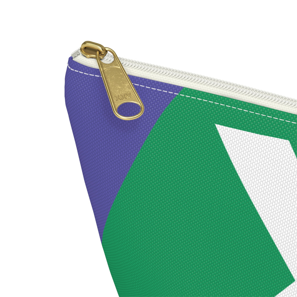 Initials Colorblock Accessory Pouch — Monogram X T-Bottom Cosmetic Bag