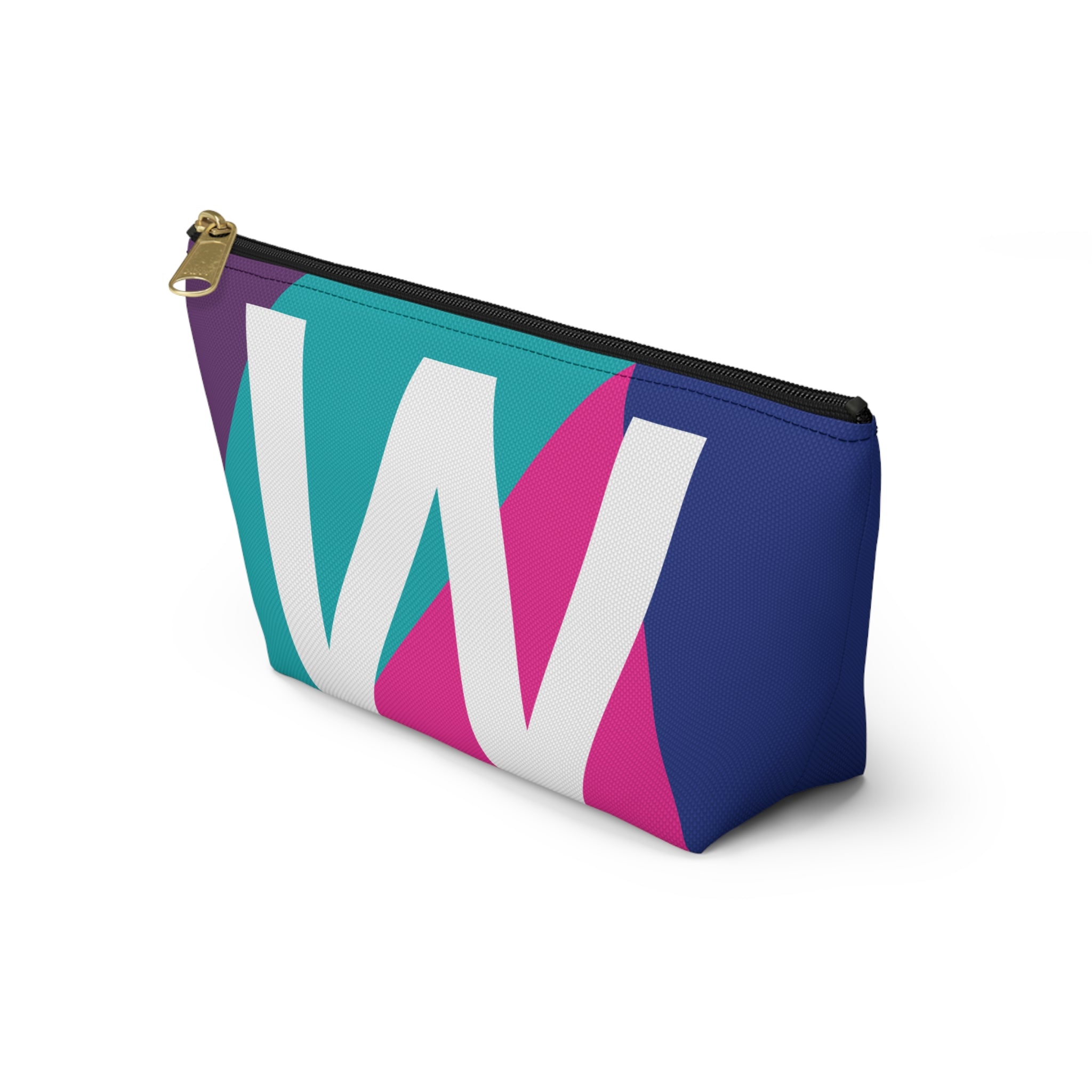 Colorblock Accessory Pouch — Monogram W T-Bottom Cosmetic Bag