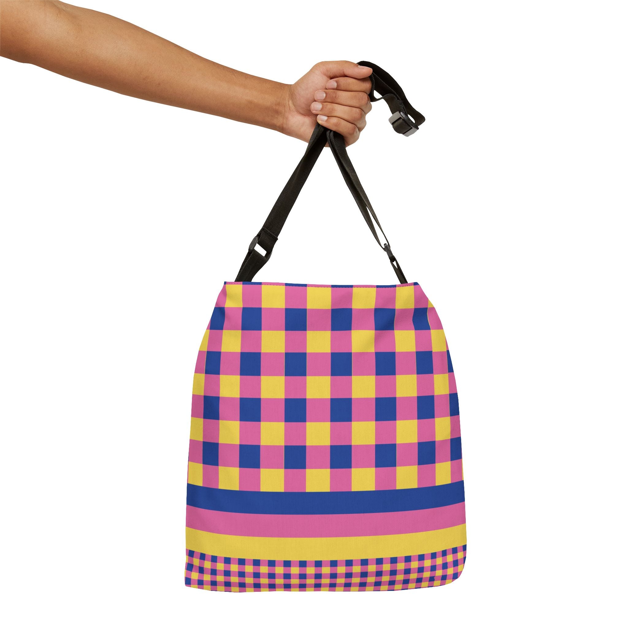 Colorblock Geometric Tote Bag