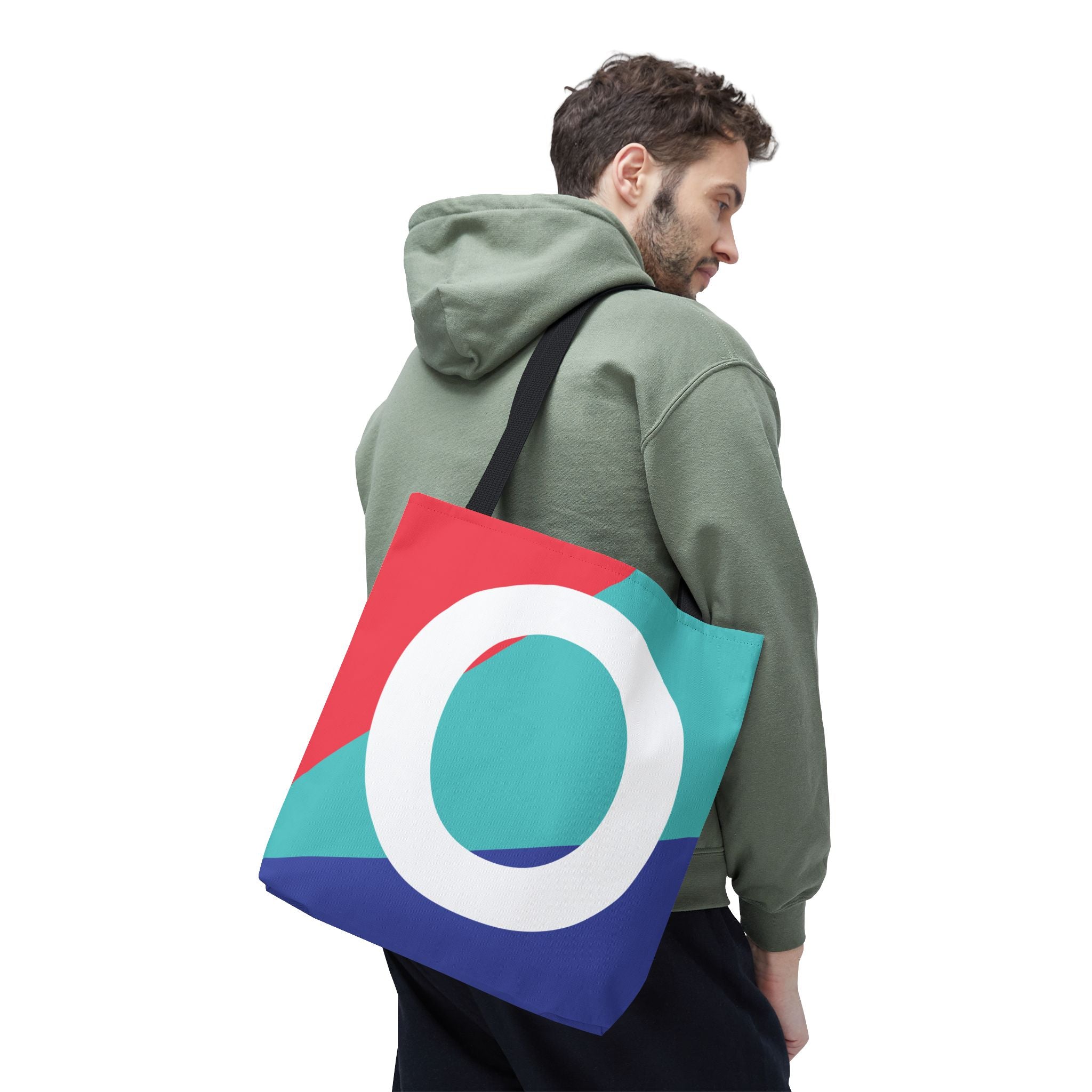 Monogram 'O' Colorblock Tote Bag — Personalized Initial O Shoulder Tote