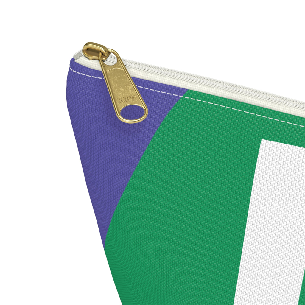 Initials Colorblock Accessory Pouch — Monogram L T-Bottom Cosmetic Bag