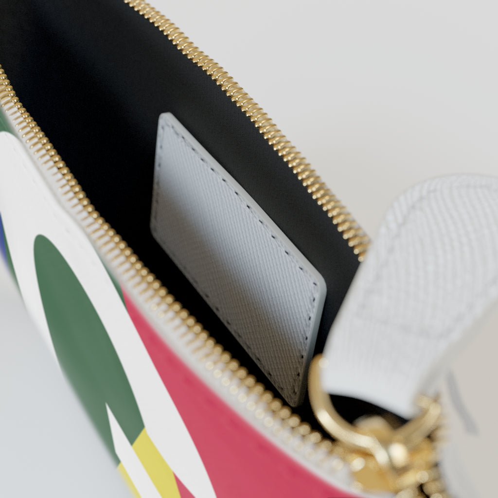 Initial G Mini Clutch — Colorblock Monogram Wristlet Wallet