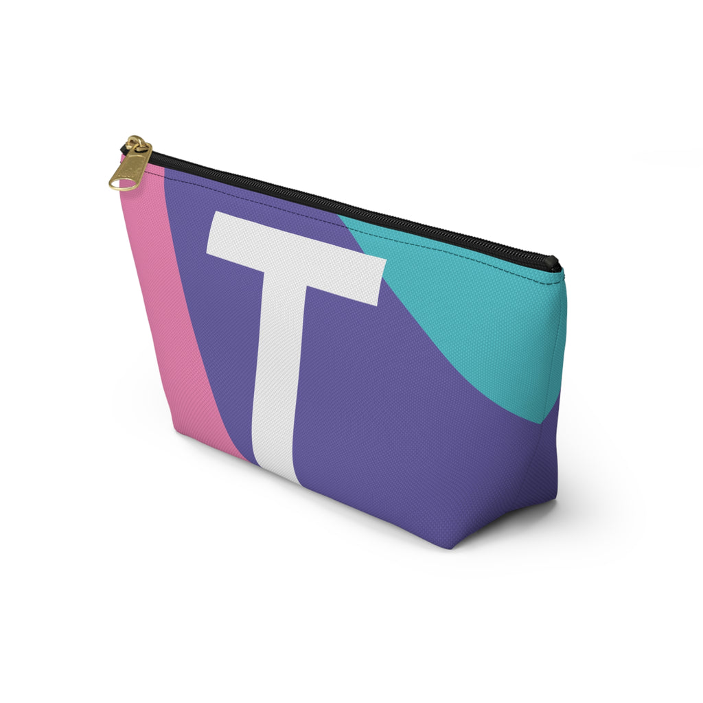 Colorblock Accessory Pouch — Monogram T T-Bottom Cosmetic Bag