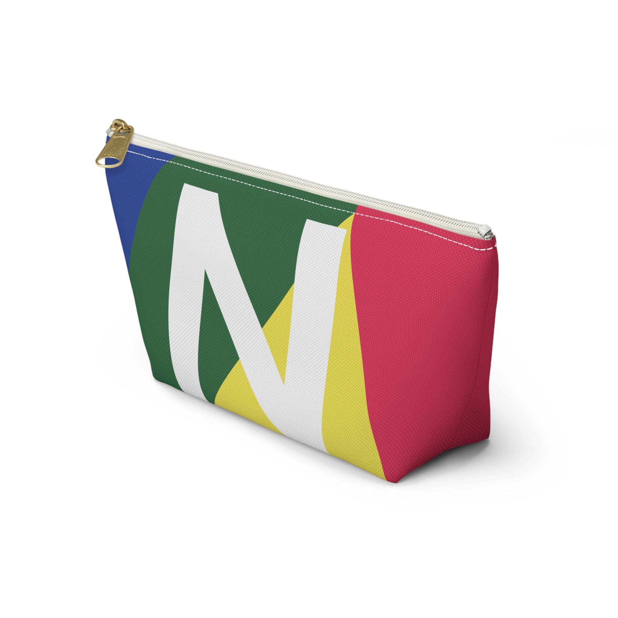 Initials Colorblock Accessory Pouch — Monogram N T-Bottom Cosmetic Bag