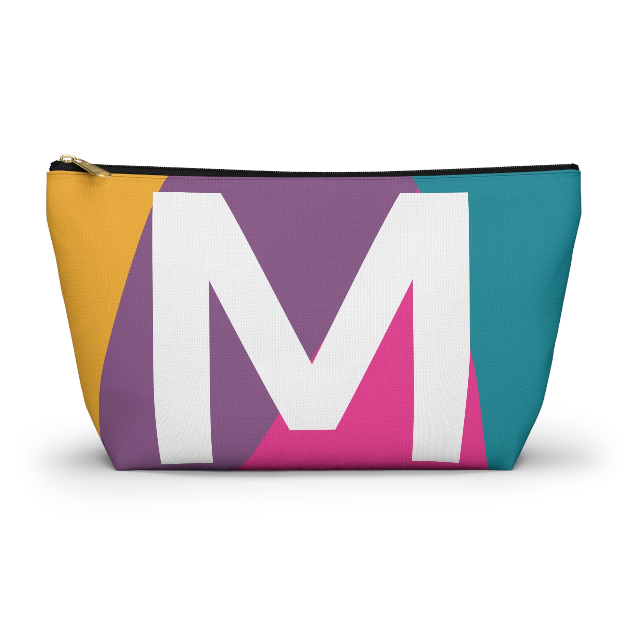 Initials Colorblock Accessory Pouch — Monogram M T-Bottom Cosmetic Bag