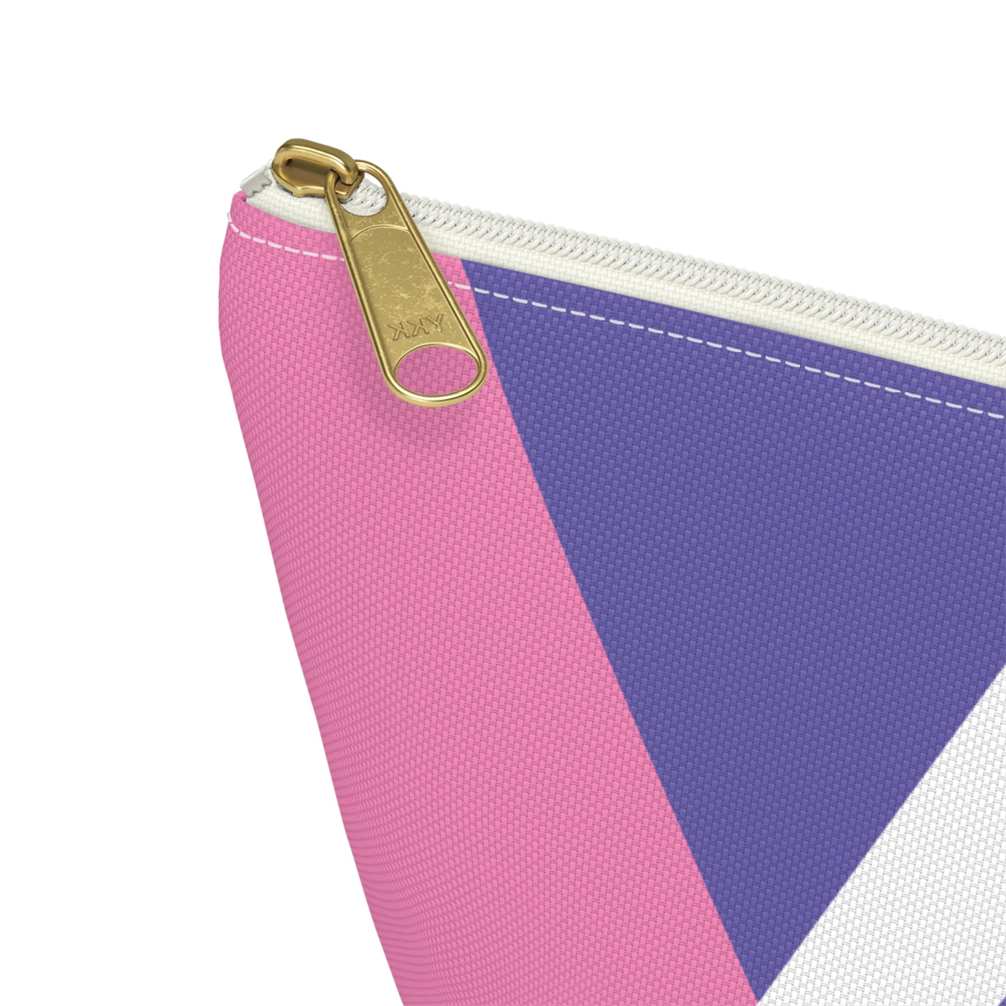Initials Colorblock Accessory Pouch — Monogram A T-Bottom Cosmetic Bag