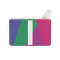 Initial I Mini Clutch — Colorblock Monogram Wristlet Wallet