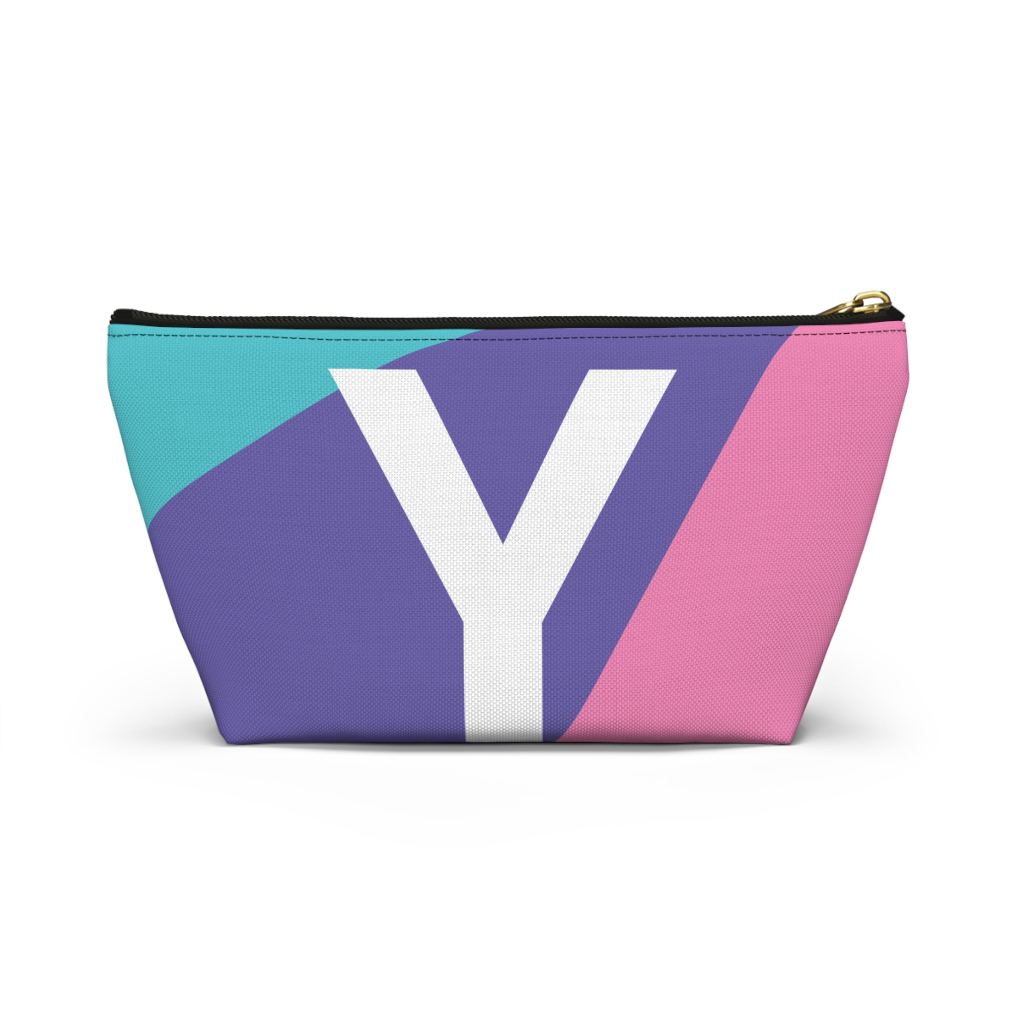 Colorblock Accessory Pouch — Monogram Y T-Bottom Cosmetic Bag